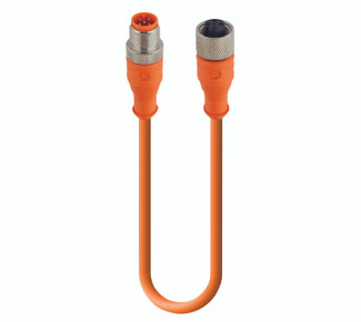 RST 5-3-RKT 5-3-241 - Sensor/Actuator Double-Ended Cordset: Male straight A-coded orange 5-pin M12 Standard connector to female straight A-coded orange 5-pin M12 Standard connector, 50 V AC / 60 V DC, 4 A; PUR orange cable, 3-wires, 0.50 mm²