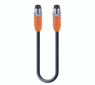 RSTS 4-RSTS 4-288 - Sensor/Actuator Double-Ended Cordset: Male straight A-coded orange 4-pin M12 Standard connector to male straight A-coded orange 4-pin M12 Standard connector, shielded, 50 V AC / 60 V DC, 4 A; PUR black cable, 4-wires, 0.34 mm²