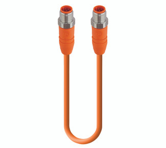 RSTSN 8-RSTSN 8-184 - Sensor/Actuator Double-Ended Cordset: Male straight A-coded orange 8-pin M12 Standard connector to male straight A-coded orange 8-pin M12 Standard connector, shielded, 30 V AC/DC, 2 A; PVC orange cable, 8-wires, 0.25 mm²