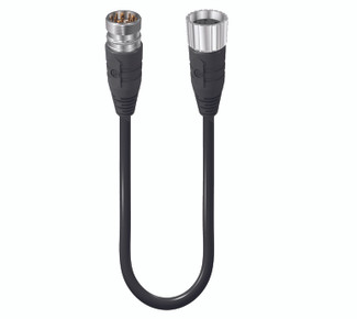 RSUF 12-RKU 12-256 - M23 Power Double-Ended Cordset: Male straight to female straight, 12-pin, black body, 120 V AC/DC, 8 A; PUR black cable, 8x0.5 mm² + 3x1.0 mm²