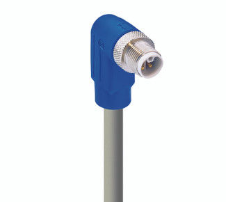 RSWT 5L-949 - M12 Power Single-Ended Cordset: Male, angled, 5-pin(4+FE), L-coded, blue body, 50 V AC/60 V DC, 16 A; PUR grey cable, 1.50 mm²