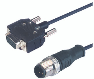 Terminal Cable, M12-4pin to DB9 - The terminal cable enables a local connection from an external management station to the serial interface of a network device