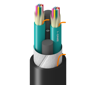 TT-3DK-024-LNN - Transit, In+Outdoor, DN, OM3, 24f, Unitized, Sgl Jkt - LSZH, OFNR-ST1