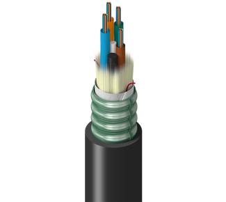 TT-SLD-048-LSN - Transit, In+Outdoor, MLT, OS2, 48f, Dry Tubes 2.5mm, CST, Sgl Jkt, Blk, LSZH, OFCG-ST1