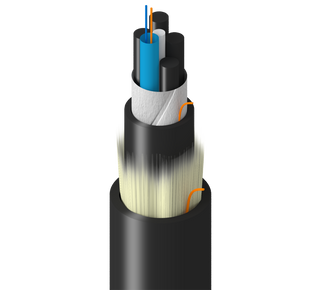 TU-SLF-002-R22 - Tray, In+Outdoor, MLT, OS2, 2f, Gel Tubes 2.8mm, Dbl Jkt - PVC & CPE, OFNR, Oil Res 1/2