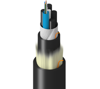 TU-SLF-006-R22 - Tray, In+Outdoor, MLT, OS2, 6f, Gel Tubes 2.8mm, Dbl Jkt - PVC & CPE, OFNR, Oil Res 1/2