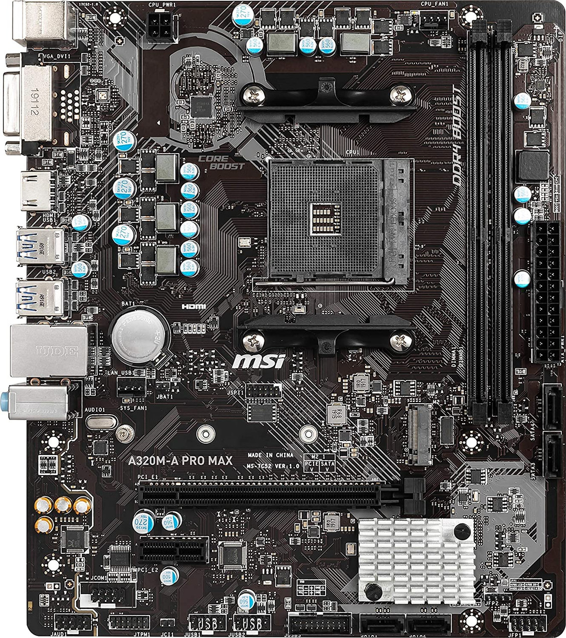 MSI a320m-a pro max AMD Socket A320 AM4 MicroATX Desktop