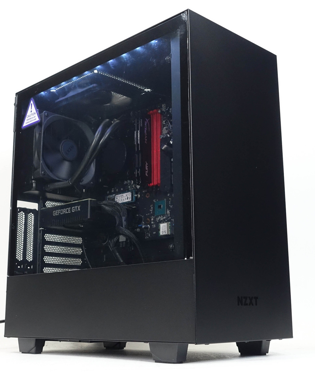 Gaming PC i7-9700kf 3.6GHz 16GB RAM 512GB NVME M.2 SSD GTX 1660Ti 6GB  Computer NZXT H510i Black Reconditioned