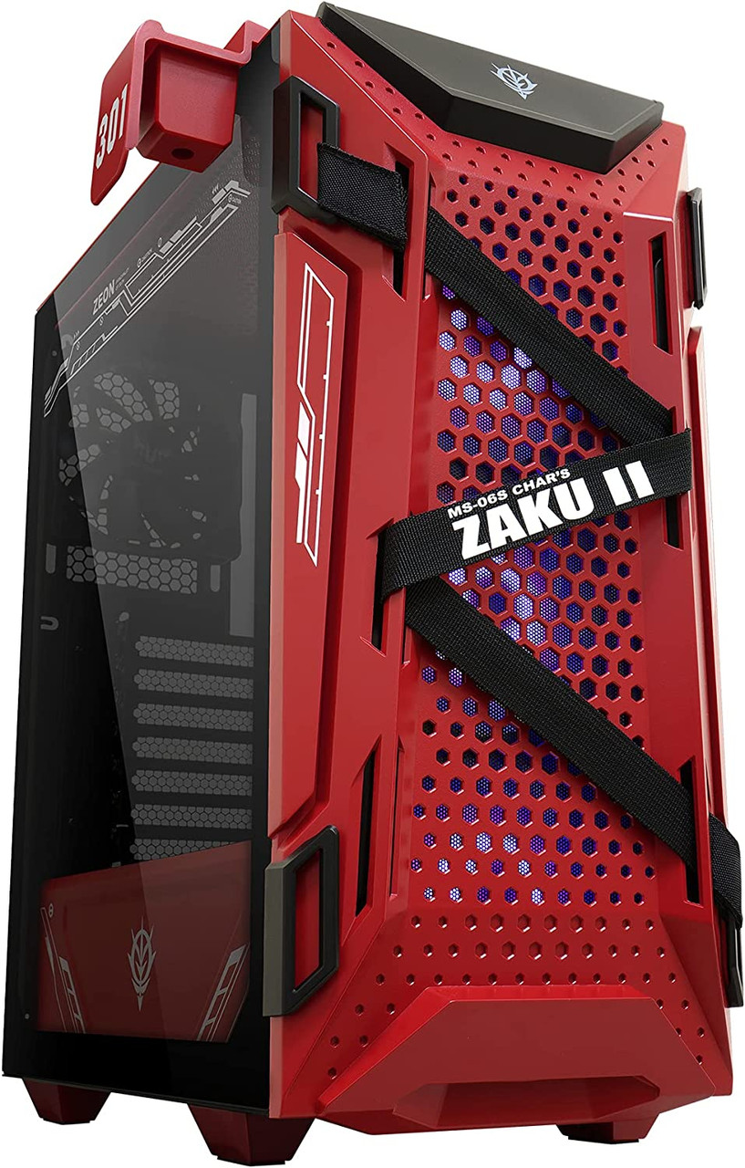 ASUS TUF GAMING GT301 ZAKU II EDITION Red ATX Mid Tower Desktop