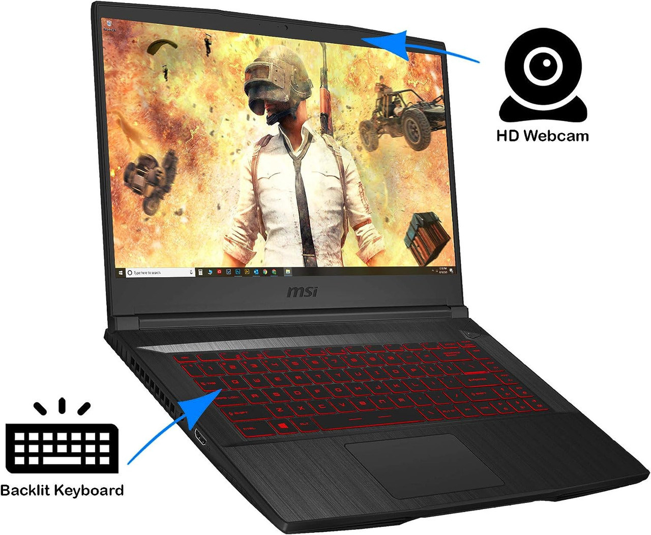 PC Portable Gamer MSI GF65 Thin 9SEXR - I5-9300H, RTX 2060, 15,6", SSD, Windows 10 Pro