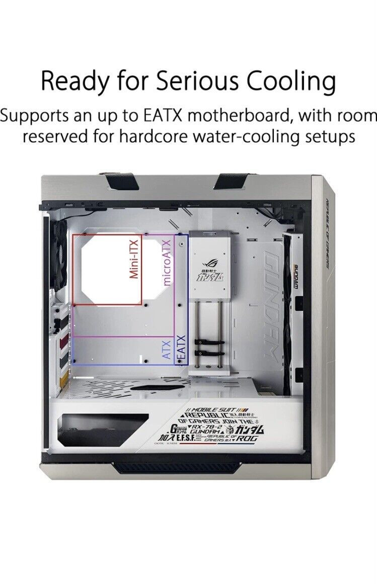 ASUS ROG Strix Helios GX601 GUNDAM EDITION Grey ATX Mid Tower