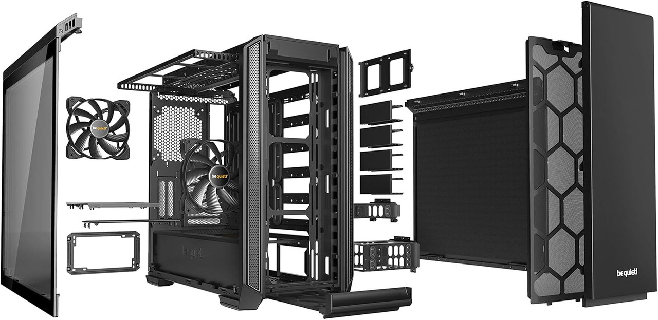 BeQuiet! Silent Base 601 Black TG Black ATX Full Tower Desktop Computer ...