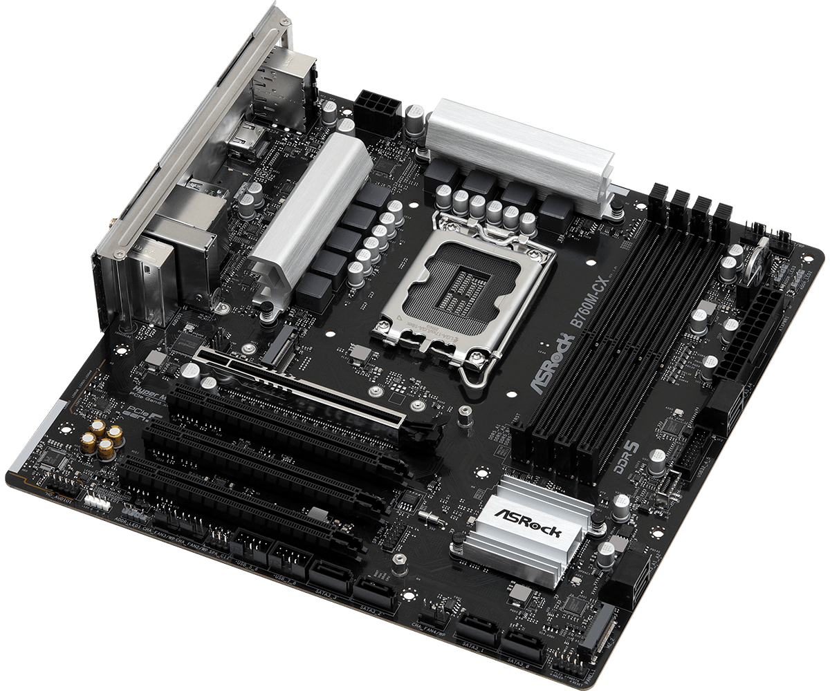 ASRock B760M-CX WiFI 6E Intel LGA 1700 DDR5 Micro ATX Desktop