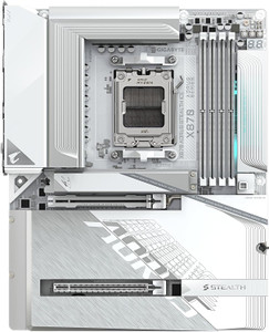 GIGABYTE X870 AORUS Stealth ICE AMD AM5 ATX DDR5 Desktop Motherboard