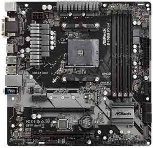 ASROCK B450M PRO4 AMD Socket B450 AM4 MicroATX M.2 Desktop Motherboard B Reconditioned ASROCK B450M PRO4 AMD Socket B450 AM4 MicroATX M.2 Desktop Motherboard B Reconditioned