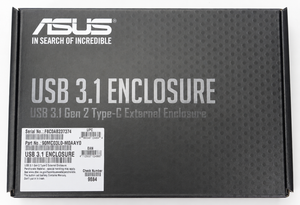 ASUS 512GB External SSD USB 3.1 Gen 2 Type-C External Drive Enclosure