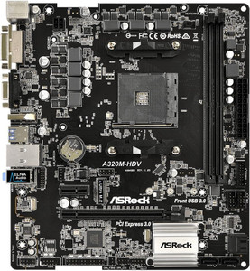 ASRock A320M-HDV AMD Socket AM4 A320 MicroATX M.2 Desktop Motherboard A ASRock A320M-HDV AMD Socket AM4 A320 MicroATX M.2 Desktop Motherboard A