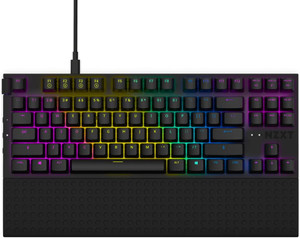 NZXT USB Function TKL Gaming Keyboard Gateron Red Mechanical Switches Black NZXT USB Function TKL Gaming Keyboard Gateron Red Mechanical Switches Black