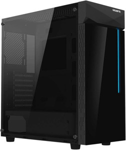 GIGABYTE C200 Glass Black Mid Tower Tempered Glass Computer Gaming Case GIGABYTE C200 Glass Black Mid Tower Tempered Glass Computer Gaming Case