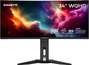 Gigabyte MO34WQC SA 34" 2K WQHD 3440 x 1440 175Hz Curved QD-OLED Gaming Monitor