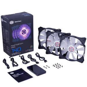 Cooler Master MasterFan Pro 140mm Air Flow RGB Case Fan 3 Pack Cooler Master MasterFan Pro 140mm Air Flow RGB Case Fan 3 Pack