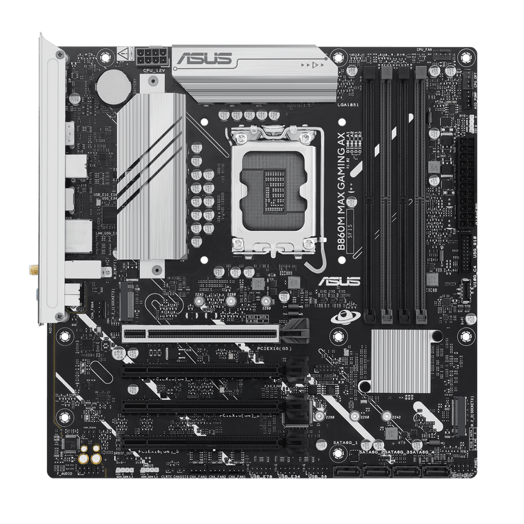 ASUS B860M MAX GAMING AX LGA 1851 DDR5 mATX Desktop Motherboard