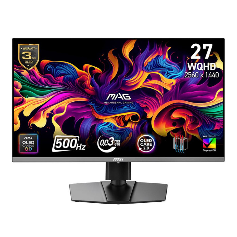 MSI MAG 272QP QD-OLED X50 26.5" 2K WQHD (2560 x 1440) 500Hz Gaming Monitor