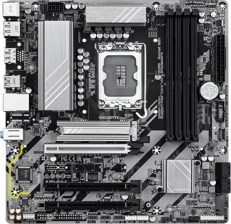 GIGABYTE B860M DS3H Intel LGA 1851 microATX DDR5 Desktop Motherboard