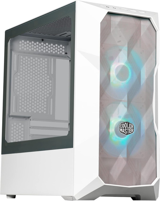 Cooler Master TD300 Mesh White Micro-ATX Tower Computer Case