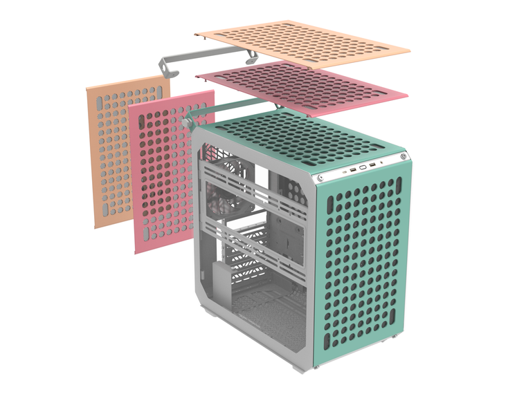 Cooler Master Qube 500 Q500-DGNN-S00 Green ATX Mid Tower Desktop Computer Case