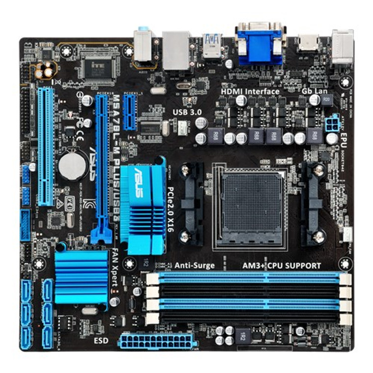 ASUS M5A78L-M PLUS/USB3 760 AMD AM3+ mATX DDR3 Gaming Motherboard B Reconditioned