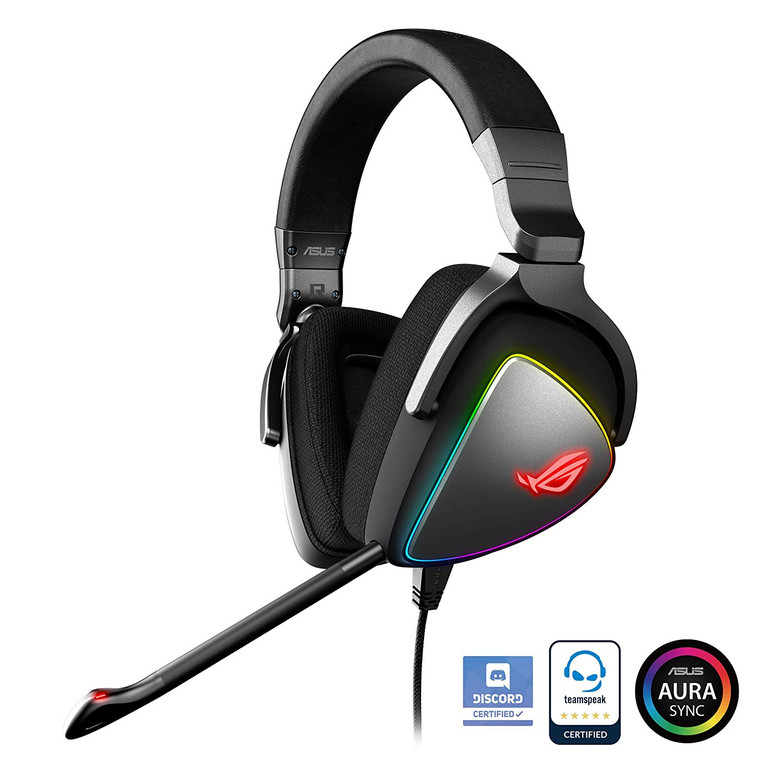 ASUS ROG Delta USB-C Gaming Headset for PC Mac PS 4 Aura Sync RGB Lighting Reconditioned