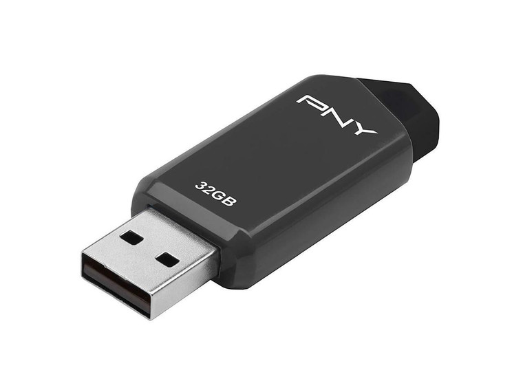 PNY Retract USB 2.0 Flash Drive 32GB P-FD32GRTCG-GE New