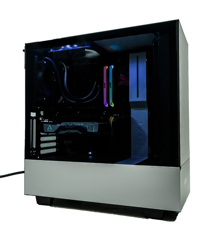 Custom RGB Gaming PC Computer i9-9900K 16GB 512GB NVME M2 SSD RTX 2070 Super 8GB NZXT H510 Elite White Reconditioned