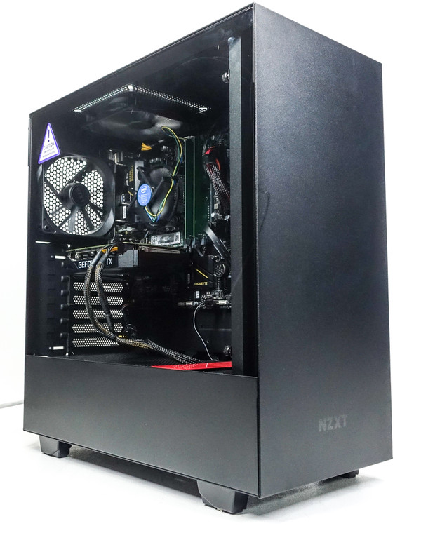 Custom Gaming PC Computer i7-9700F 3.0GHz 16GB 512GB NVME M.2 GTX 1660 Super 6GB NZXT H510 Black/Red Reconditioned