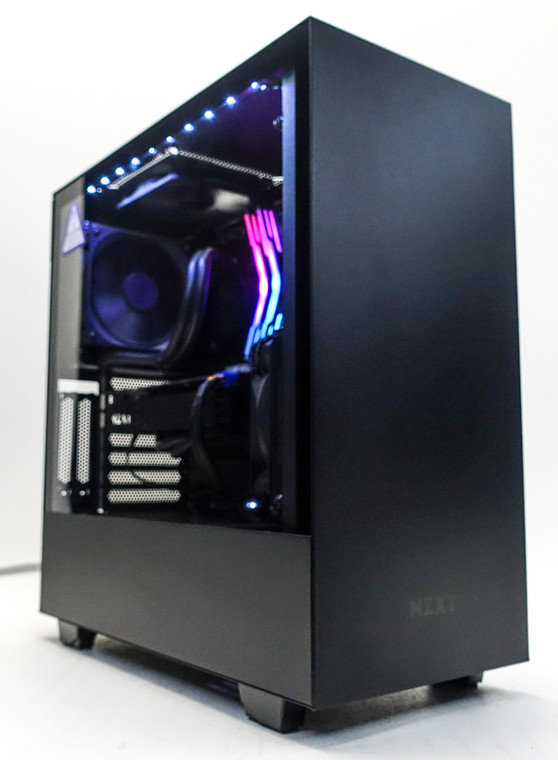 Custom RGB Gaming PC Computer i5-9600KF 3.7 GHz 16GB 512GB NVME M.2 GTX 1080 8GB NZXT H510I Black Reconditioned