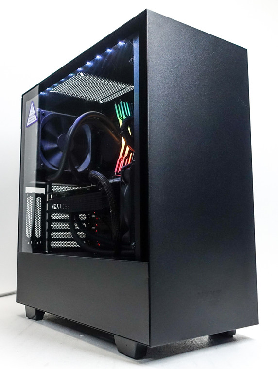 Custom RGB Gaming PC Computer i5-9600KF 3.7GHz 16 GB 512GB NVME M.2 GTX 1080 8GB NZXT H510i Black Reconditioned