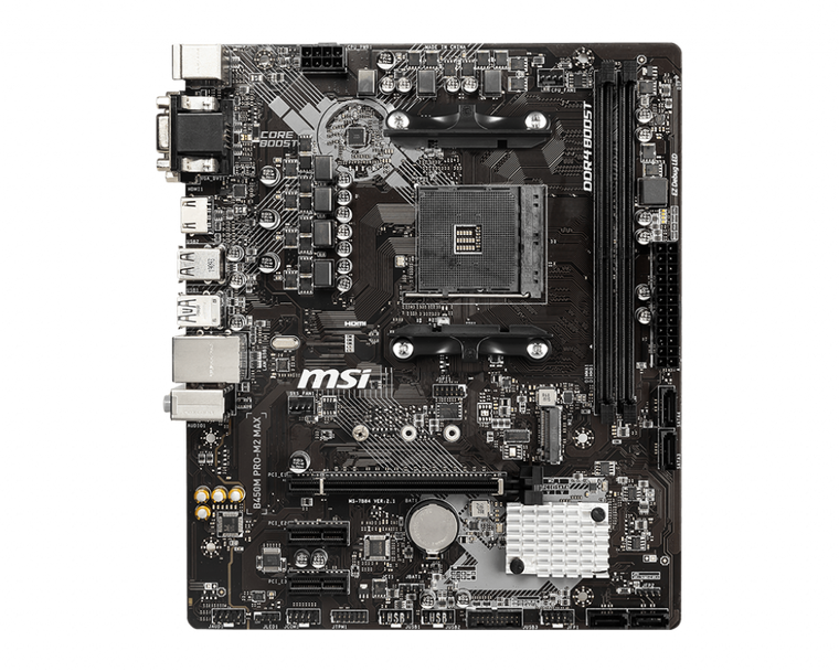 MSI B450M PRO-M2 MAX AMD Socket B450 AM4 MicroATX M.2 Desktop Motherboard B Reconditioned MSI B450M PRO-M2 MAX AMD Socket B450 AM4 MicroATX M.2 Desktop Motherboard B Reconditioned