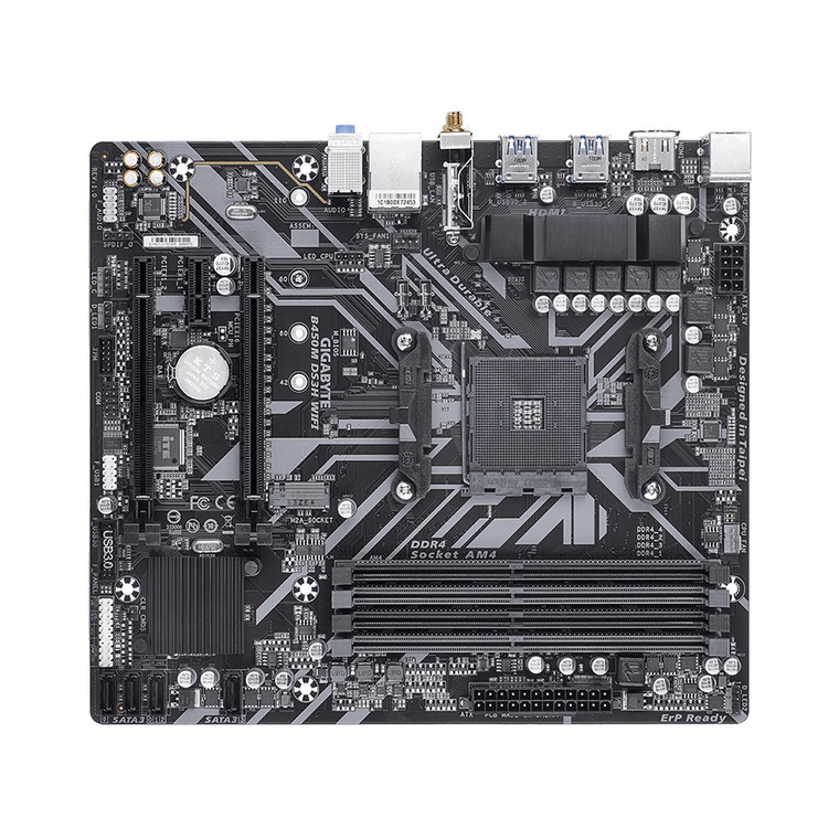 Gigabyte B450M DS3H WIFI-Y1 AMD Socket B450 AM4 MicroATX M.2 Desktop Motherboard Reconditioned