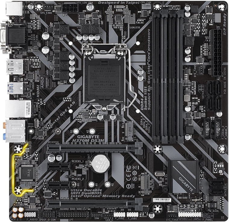 Gigabyte H370M DS3H Intel H370 1151 LGA MicroATX M.2 Desktop Motherboard A Reconditioned