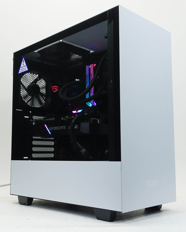 Custom RGB Gaming PC Computer i9-9900K 3.6GHz 16GB 500GB NVME RTX 2060 Super 8GB NZXT H510 White Reconditioned