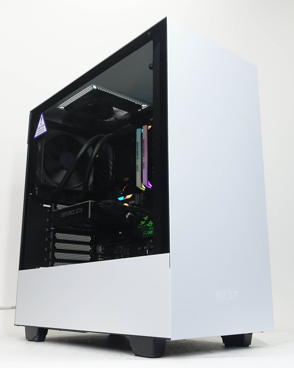 Custom RGB Gaming PC Computer Ryzen 5 3600 3.6GHz 16GB 500GB NVME GTX 1660Ti 6GB NZXT H510 White Reconditioned