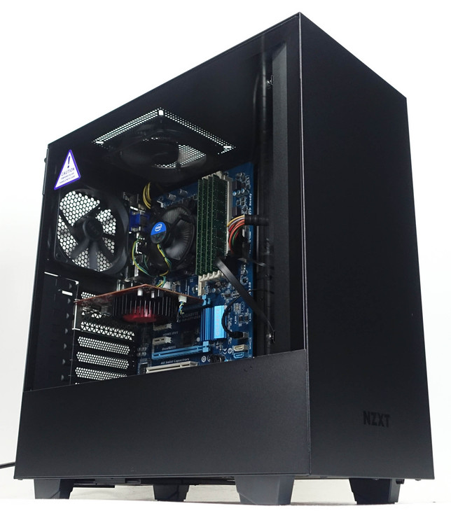 Custom Gaming PC Computer i7-2600 3.4 GHz 16 GB RAM 256GB 2.5" SSD RX 560 2GB NZXT H510 Black Reconditioned