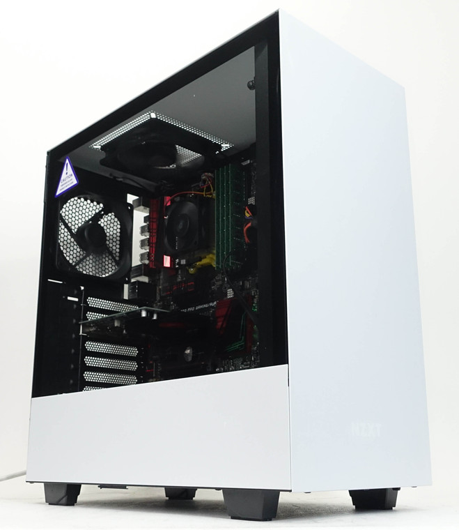 Custom Gaming PC Computer FX-4350 4.2 GHz 16 GB RAM 500GB 2.5" SSD R9 350 2GB NZXT H510 White Reconditioned