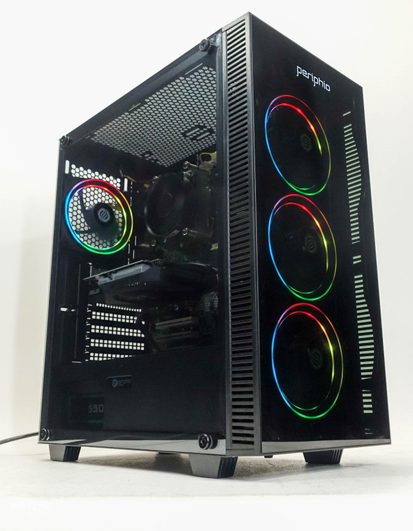 Custom Gaming PC Computer i5-3570 3.4GHz 8GB 128GB 2.5" SSD 1TB HDD GTX 1650 4GB Periphio  PiO21 Black Reconditioned