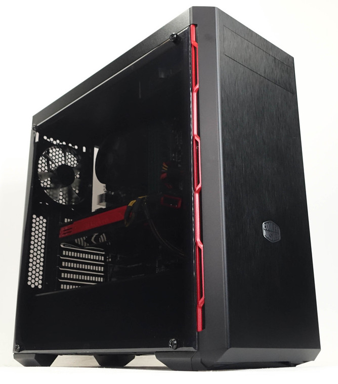 Custom Gaming PC Computer FX-8350 4.0GHz 16GB 240GB M.2 SSD 1 TB HDD HD 5870 1GB Cooler Master MB600L Black Reconditioned