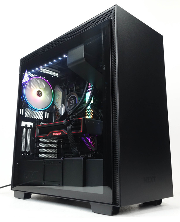 Gaming PC Ryzen 9 5950X 3.4GHz 128GB RAM 4TB M.2 SSD 8TB HDD RX 6900 XT Computer NZXT H710i Black Reconditioned
