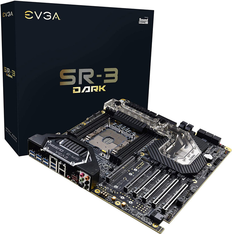 EVGA SR-3 DARK Intel C622 LGA Extended ATX M.2 Desktop Motherboard