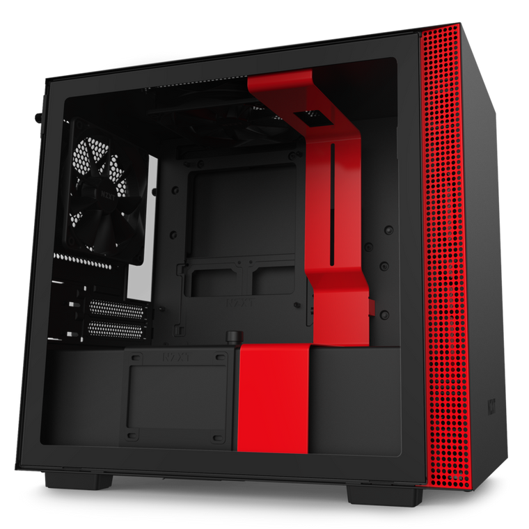 NZXT H210 Black/Red Mini-ITX Tower Gaming Desktop Computer Case - New Open Box Reconditioned