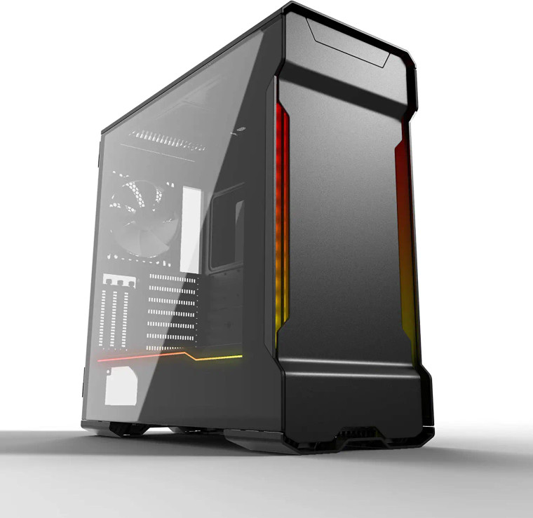 Phanteks PH-ES518XTG_DBK01 Black ATX Mid Tower Tempered Glass Computer Case